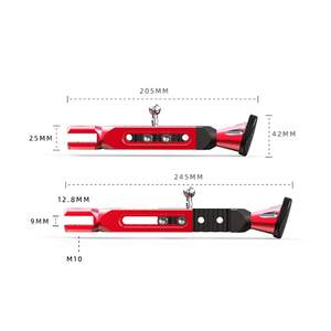 ขาตั้งข้างมอเตอร์ไซค์แบบปรับได้ ทำจากอลูมิเนียมอัลลอยด์ ใช้ได้กับรถมอเตอร์ไซค์ทั่วไป พร้อมที่พักเท้า รองรับขาตั้งแบบสามขา - Product Image 2