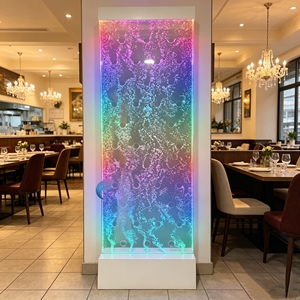 Modern Acrylic Bubble Wall Panel with LED <b>Light</b> Effect 2 Panels Translucent Water Feature Room Divider Abstract Design - Product Image 4