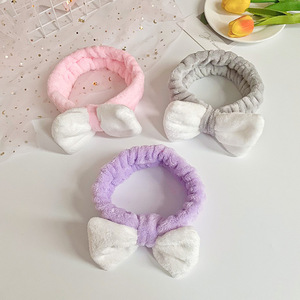 Bandeau élastique doux à nœud bicolore Design simple Bandeau pour cheveux Facial <span class=keywords><strong>Creed</strong></span> Link - Product Image 3