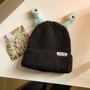 Nuevo Gorro de Invierno con Diseño de Dibujos Animados, Unisex, para Adultos, Bordado a Mano, Estilo Y2K, Gorro de Viaje, Tejido de Punto Acrílico 100% Personalizado - Product Image 6