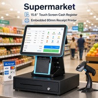 Caisse enregistreuse électronique tout-en-un avec imprimante intégrée, écran tactile, système d'exploitation de point de vente en ligne