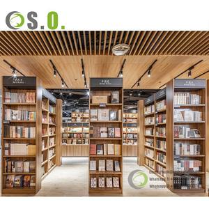 Librería de madera lujosa moderna, muebles de biblioteca lujosos a la venta, estanterías de almacenamiento de pared modernas - Product Image 1