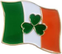 Épinglette en métal sans minimum de commande avec fermoir papillon, en forme de drapeau de l'Irlande, épinglette en émail souple, épinglettes personnalisées en métal avec logo national
