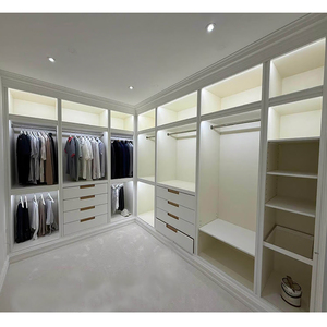 Systèmes de dressing sur mesure blancs, armoire de rangement en bois, penderie, placard - Product Image 1
