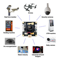 Hampo 003-0353-A Módulo de Cámara de Visión Nocturna Roja de Alta Definición 1080P, Conmutable Día/Noche, 30fps, Plug and Play, USB, 0.05lux, Baja Luminosidad