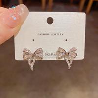 Boucles d'oreilles de luxe pour femmes Resoul, clous d'oreilles élégants en zircon en forme de nœud, bijoux fins, vente en gros