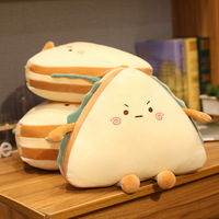 Nouveau jouet en peluche Kawaii en forme de sandwich, doux et rembourré, vente en gros personnalisée 2026