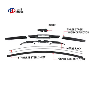 China Factory Wholesale Manufacturer Best Sale U/J Type A-Grade Rubber Refills 3 Stage Wiper Universal Hybrid Wiper Blade