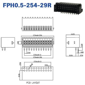 Bloc de bornes PCB enfichable double couche FPS0.5-254-<span class=keywords><strong>28F</strong></span>, double rangée <span class=keywords><strong>2</strong></span> entrées <span class=keywords><strong>2</strong></span> sorties, connecteur à bride avec boucle de verrouillage - Product Image 3