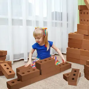 Estructura de bloques de construcción de ladrillos Plástico 40 Unisex Jiangxi 2 a 4 años, 5 a 7 años Juguete grande Bloques de construcción de plástico para niños