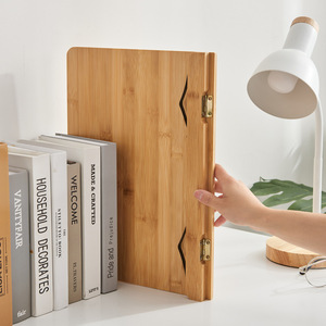 Soporte de bambú para libros Zhui Zhu con clips para escritorio, estudio y uso doméstico - Product Image 3