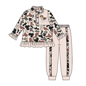 GLP3305 Ensemble western personnalisé pour petite fille, motif camouflage vert et poissons, tenue d'automne pour enfants, vente en gros de vêtements pour filles - Product Image 6