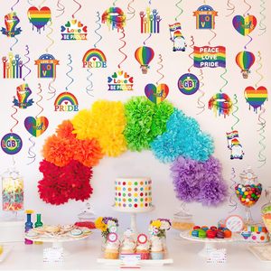 Niềm tự hào Đồng Tính treo Swirls trang trí LGBT cầu vồng niềm tự hào bên trang trí Swirls Tình Yêu Là niềm tự hào tình yêu treo trang trí - Product Image 5