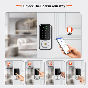 Bàn Phím Chính Kỹ Thuật Số Tự Động Wifi Thông Minh Vân Tay Nfc Điện Tử Chốt Cửa Khóa Thiết Lập Thông Minh Cửa Khóa Với Chìa Khóa Cho Gỗ Cửa - Product Image 3