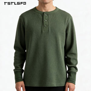 Camiseta de Manga Larga con Cuello Redondo, Tejido Waffle, Corte Regular, Estilo Vintage, Personalizable, 100% Algodón, Transpirable y Ecológica, 310g - Product Image 1