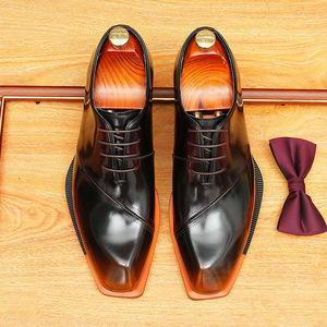 Chaussures en cuir formelles pour hommes, style britannique - cuir véritable - polyvalentes et tendance - chaussures de marié - Product Image 2