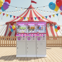 Machine à griffes miniature en métal à monnayeur avec éclairage dégradé coloré, prise en charge de la langue anglaise, distribution de prix personnalisable