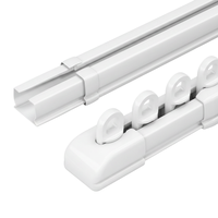 Rails de rideaux télescopiques en aluminium, montage mural ou au plafond, rail simple, glissière droite pour la décoration moderne de la maison