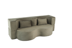 Sofá Moderno Convertible Enrollable con Compresión por Ondas, 215cm, Doble Asiento, Tapizado en Chenilla, Forma Cuadrada, Envasado al Vacío para Envío - Product Image 6