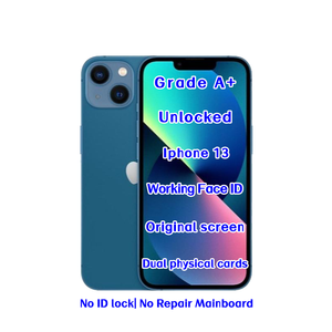 Venta al Por Mayor de Teléfonos Usados Desbloqueados, iPhone 13 Azul de 128GB, <span class=keywords><strong>A15</strong></span> <span class=keywords><strong>Bionic</strong></span> 5G, 6.1 Pulgadas, Face ID, IP68, Originales, Compra al Por Mayor - Product Image 1