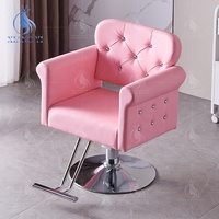 Barbershop, salon de beauté, salon de coiffure, styliste, cuir 360 °   Fauteuil de barbier pivotant capitonné