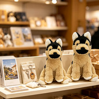 Peluche personnalisée Husky, jouet doux à poils courts, chiot en peluche pour les grossistes et les acheteurs en gros de marchandises pour animaleries