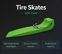Patins de roue pour déplacer voitures, camions, véhicules – Patins à roues avec mousqueton, outils de chargement portables pour dépanneuse de garage