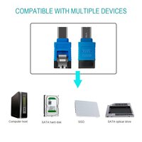 BENFEI Paquete de 3 Cables Adaptadores SATA III de 6 Gbps, 18 Pulgadas (45,7 cm), Conductor de Cobre Puro, Conectores Niquelados, Carcasa de ABS