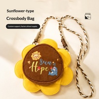 Sac à bandoulière mignon pour enfants, petit format, avec sangle réglable, doublure en polyester, fermeture magnétique, style automne précoce pour filles