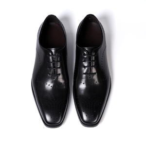 Zapatos Formales de Hombre con Cordones, de Cuero Vacuno Tallado a Mano, Clásicos, Elegantes, Impermeables, Transpirables, con Punta Cuadrada, para Otoño 2026 - Product Image 6