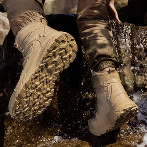 รองเท้าบูทแฟชั่นแนวยุทธวิธีสำหรับผู้ชาย, รองเท้าเดินป่ากลางแจ้งระบายอากาศได้ดีดีไซน์ใหม่ล่าสุด - Product Image 2