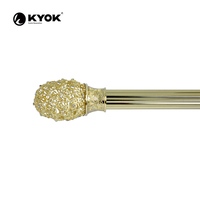 Tringle à rideaux KYOK Premium - Embout décoratif ajouré avec accents en cristal