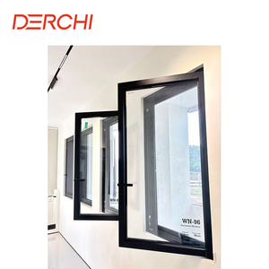 Portes et fenêtres en <span class=keywords><strong>aluminium</strong></span> sur mesure Fenêtre à battant en verre low E à économie d'énergie Fenêtre de maison à <span class=keywords><strong>double</strong></span> <span class=keywords><strong>vitrage</strong></span> inclinable et tournante - Product Image 2