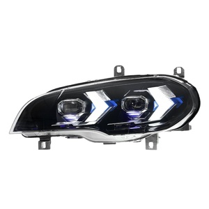 สำหรับชุดไฟหน้า E70 ปี 07-13 แบบดัดแปลงใหม่ ไฟ LED Daytime Running Lights พร้อมเลนส์คู่ 12V ไฟหน้า LED 12V สำหรับปี 07-13 - Product Image 1