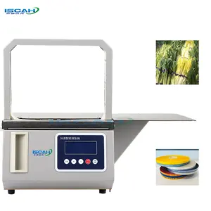 Machine automatique de cerclage de légumes de l'usine ISCAH Machine de cerclage de bande Opp de table de film plastique 12mm