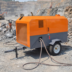 Compresor de Aire Portátil Móvil Diésel de Tornillo para Uso en Perforaciones Mineras con Perforadora de Roca - Product Image 1