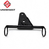 Pièces de carrosserie de moto, support de phare avant en acier noir enduit avec caoutchouc pour Haojue Xpress 125, support de montage de phare