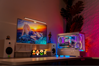 JUNGLELEOPARD MS-01 MicroATX, Caja de PC para Juegos de Aleación de Aluminio, Ventilador, Vidrio Templado Completo, Torre Media, Compatible con Refrigeración Líquida de 360 mm