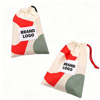 Sacs à poussière textiles géométriques sur mesure avec logo personnalisé, pochettes en tissu artisanal, sacs d'organisation en calicot, pochettes à cordon pour cadeaux