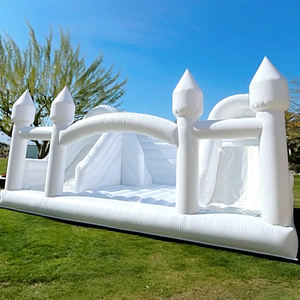 <span class=keywords><strong>Castillo</strong></span> Inflable Blanco para Fiestas al Aire Libre, Bodas, con Tobogán, para Alquiler - Product Image 6