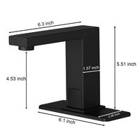 Robinet de lavabo automatique à capteur infrarouge HLK, nouveau design, avec cartouche céramique, montage monotrou pour hôtels et hôpitaux