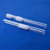 Tube double en verre de quartz de laboratoire, en silice fondue transparente, haute température, sans ozone, sur mesure pour le moulage électrique et la découpe