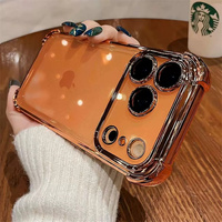 Coque de protection antichoc souple électroplaquée à quatre coins, très vendue, pour iPhone 18 17 16 15 14 13 12 11 Pro Max Plus