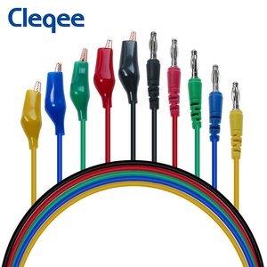 Cleqee-1 P1920 Alligator clip để Banana cắm kiểm tra chì thử nghiệm thăm dò kết nối với 4mm banana cắm cho điện trở lại probe kit - Product Image 3