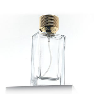 Botella de spray de perfume <span class=keywords><strong>Zara</strong></span> de gama alta Botella de perfume rectangular de 50ml con tapa de aleación de zinc de color dorado - Product Image 3