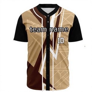 Vente en gros de maillots à col en V brodés et imprimés avec des lettres personnalisées, uniformes de baseball et softball cousus, ensembles comprenant plus - Product Image 1