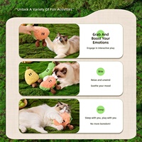 Nouveaux jouets en peluche en forme de pastèque pour chats et chiens d'intérieur avec son, jouets à mâcher pour animaux de compagnie pour le nettoyage des dents
