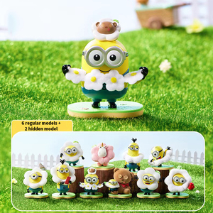 MINISO <span class=keywords><strong>Minions</strong></span> Flower Park Surprise, Caja Sorpresa con Figura de PVC para Decoración de Escritorio, Venta al por Mayor de Juguetes Personalizados en Caja Sorpresa - Product Image 1