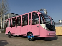 Bus touristique électrique fermé rose 14 places Bus touristique et voiture pour jardin à thème Bus touristique