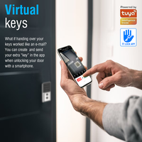 Serrure de porte intelligente étanche Te'an, en aluminium, avec reconnaissance de mot de passe numérique, pour portes en acier, laiton et alliage de zinc